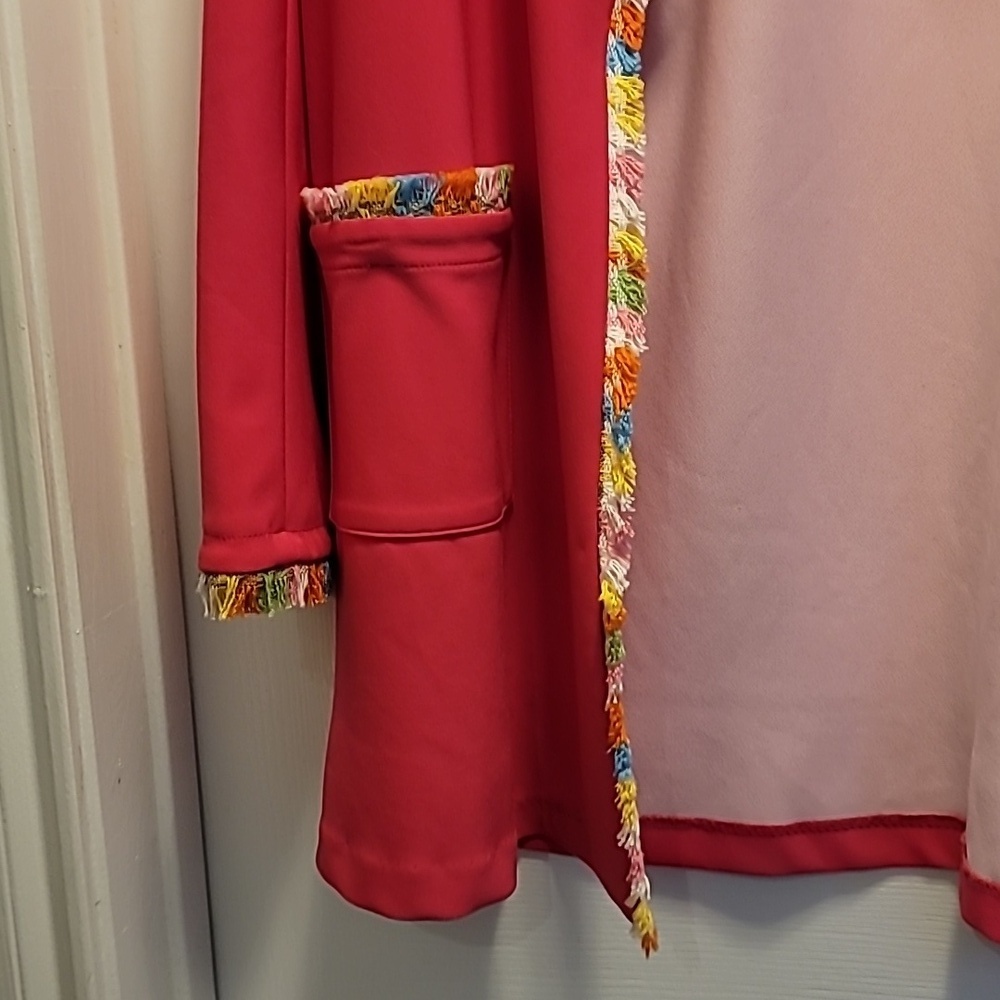 Scarpa Lauren Pierre Fuchsia Blazer with Colorful Trim Size Large Nwt - Picture 4 of 10
